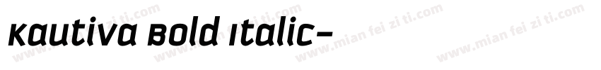 Kautiva Bold Italic字体转换